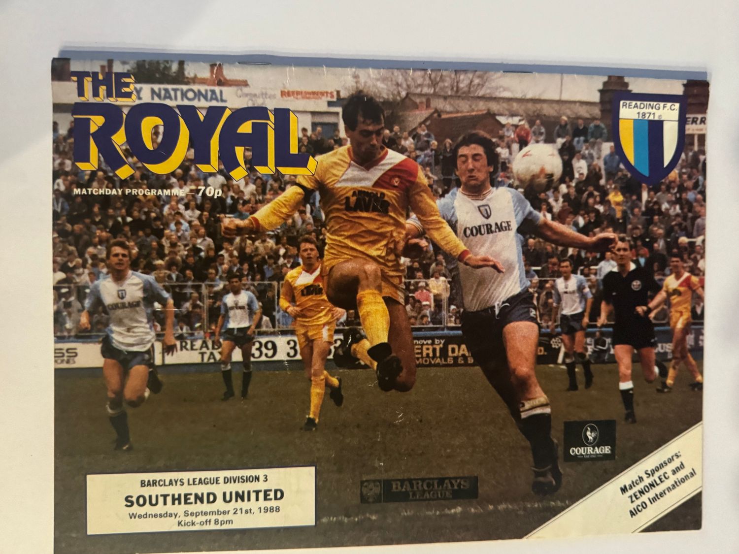 Reading v Southend United -21/9/88