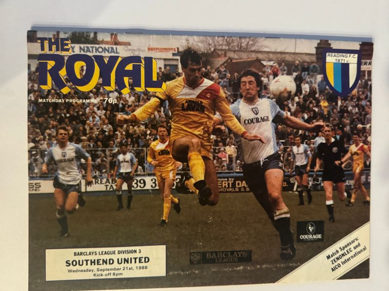 Reading v Southend United -21/9/88