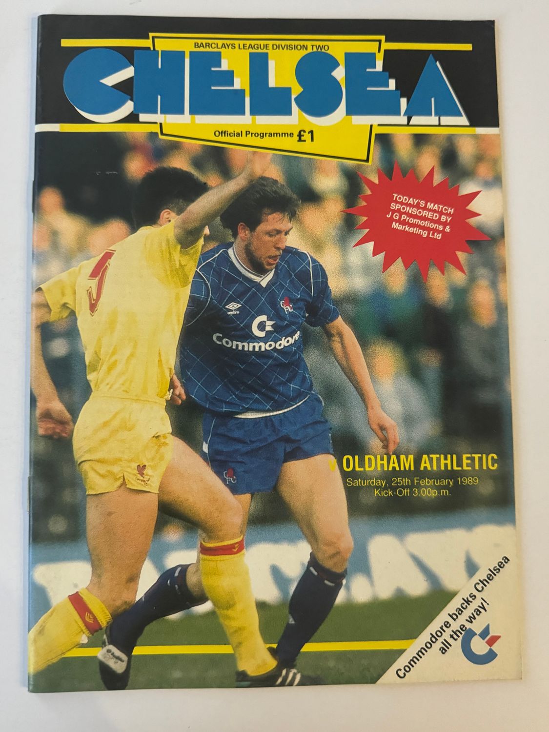 Chelsea v Oldham Athletic - 25/2/89