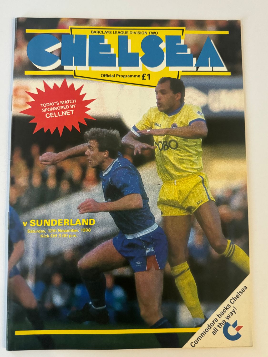 Chelsea v Sunderland - 12/11/88