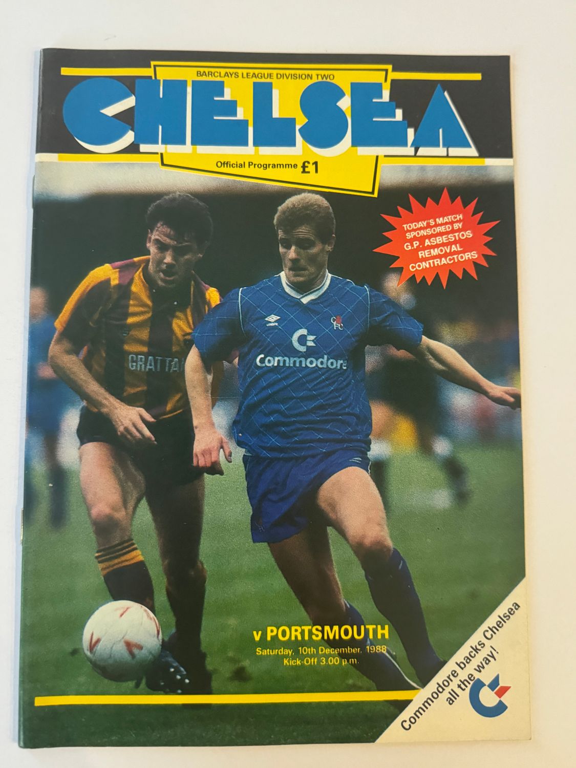 Chelsea v Portsmouth - 10/12/88