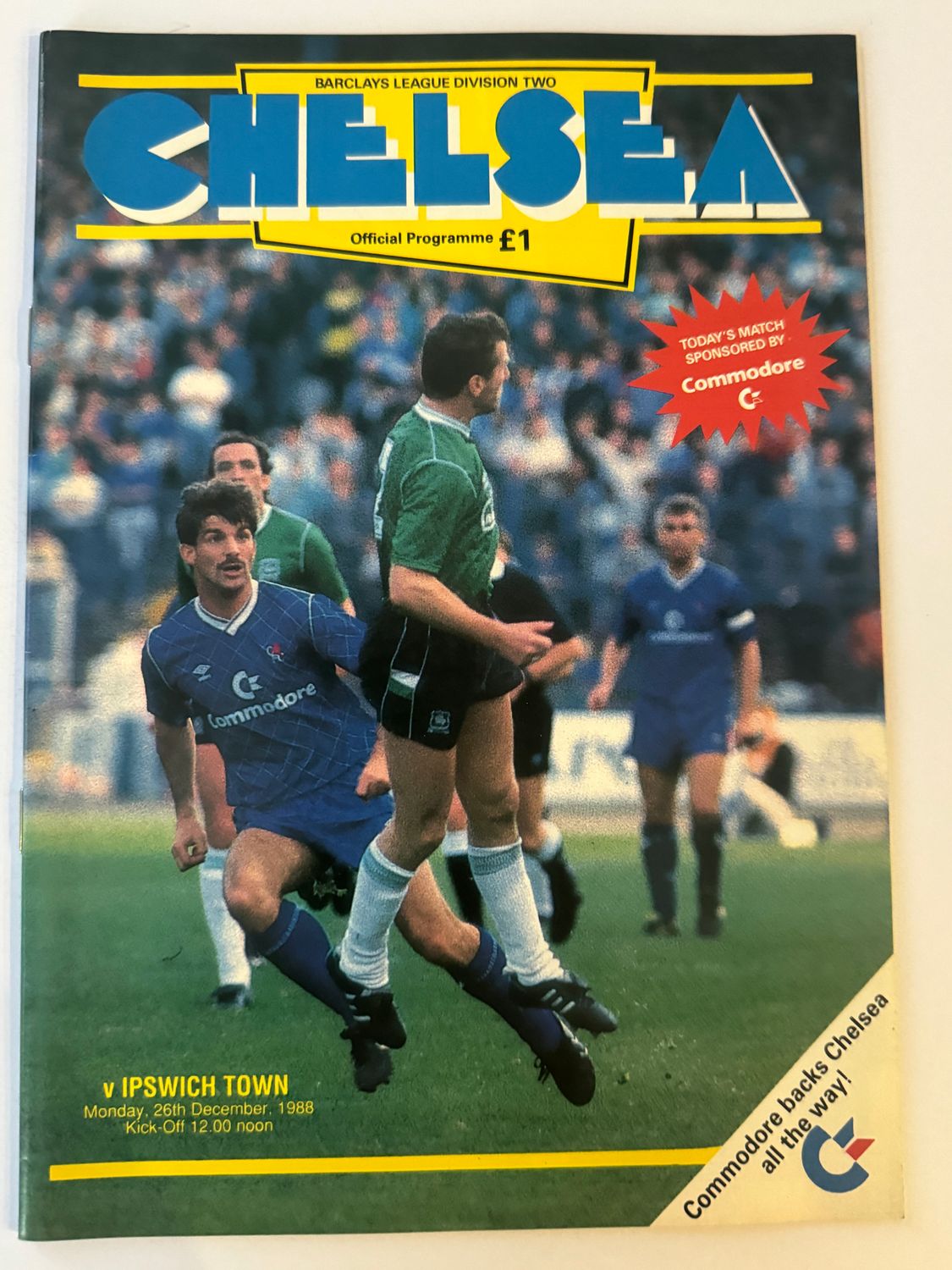 Chelsea v Ipswich Town - 26/12/88