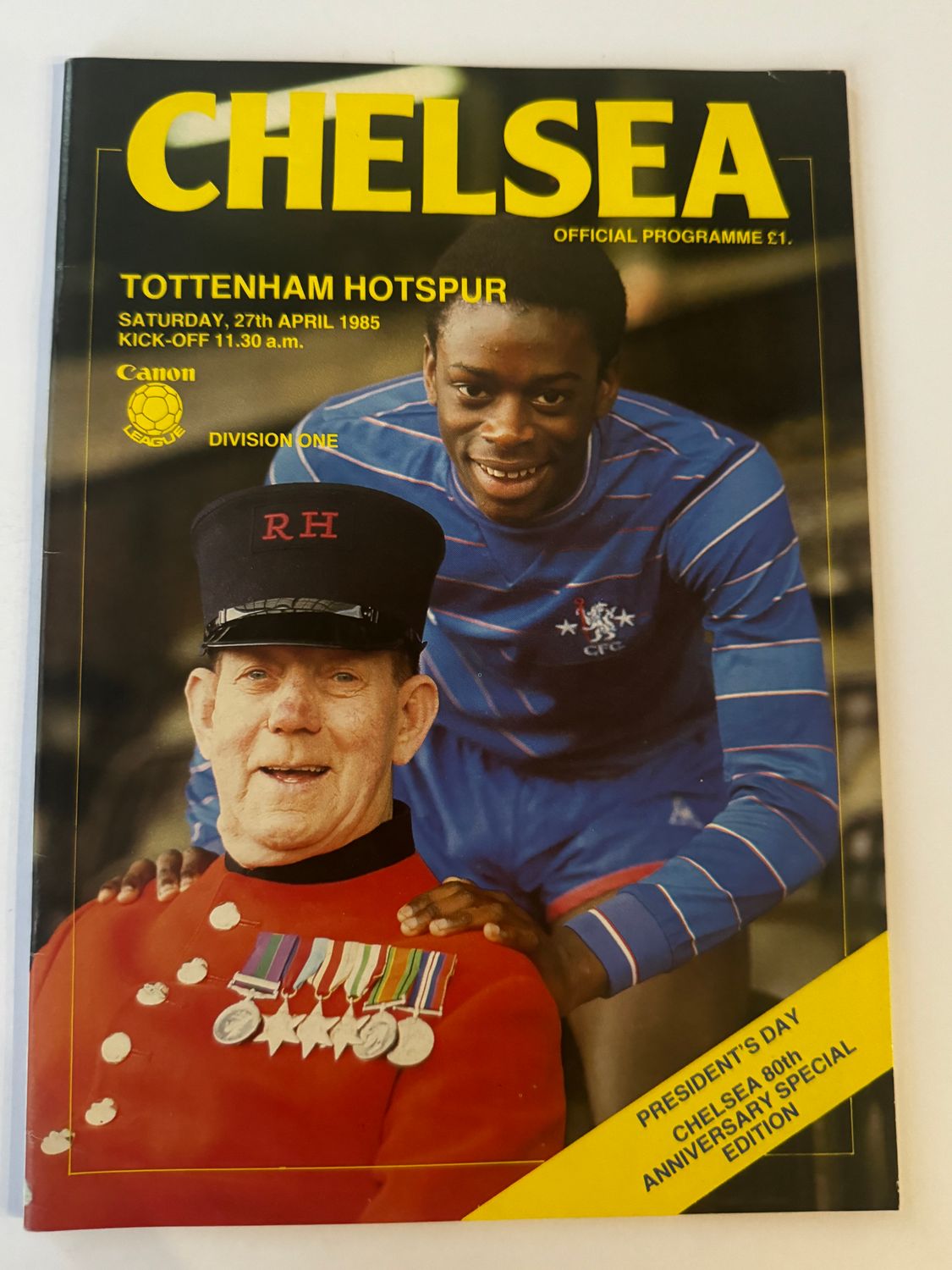 Chelsea v Tottenham Hotspur - 27/4/85