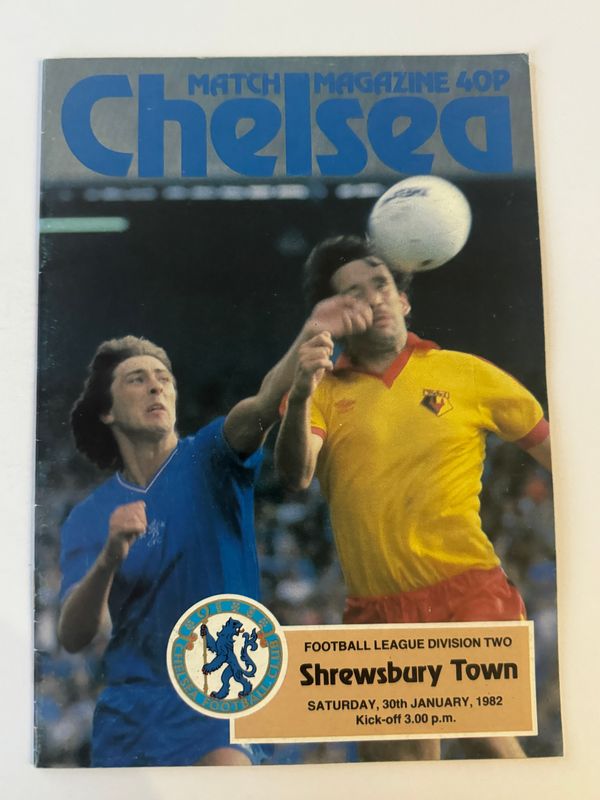 Chelsea v Shrewsbury Town - 30/1/82