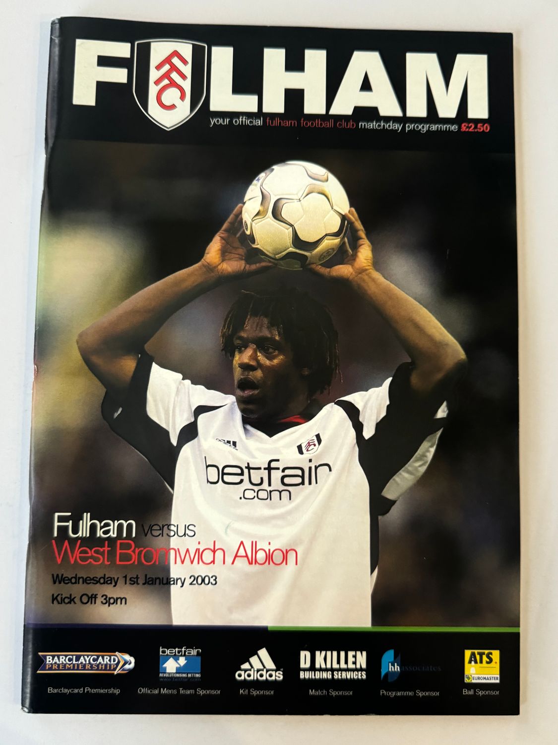 Fulham v WBA - 1/1/03