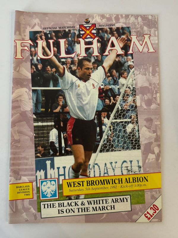 Fulham v WBA - 5/9/92