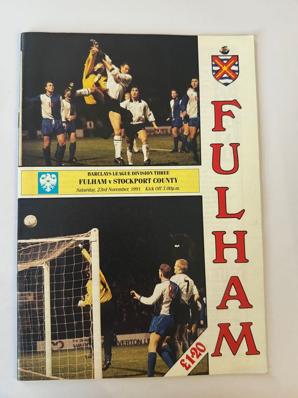Fulham v Stockport County - 23/11/91