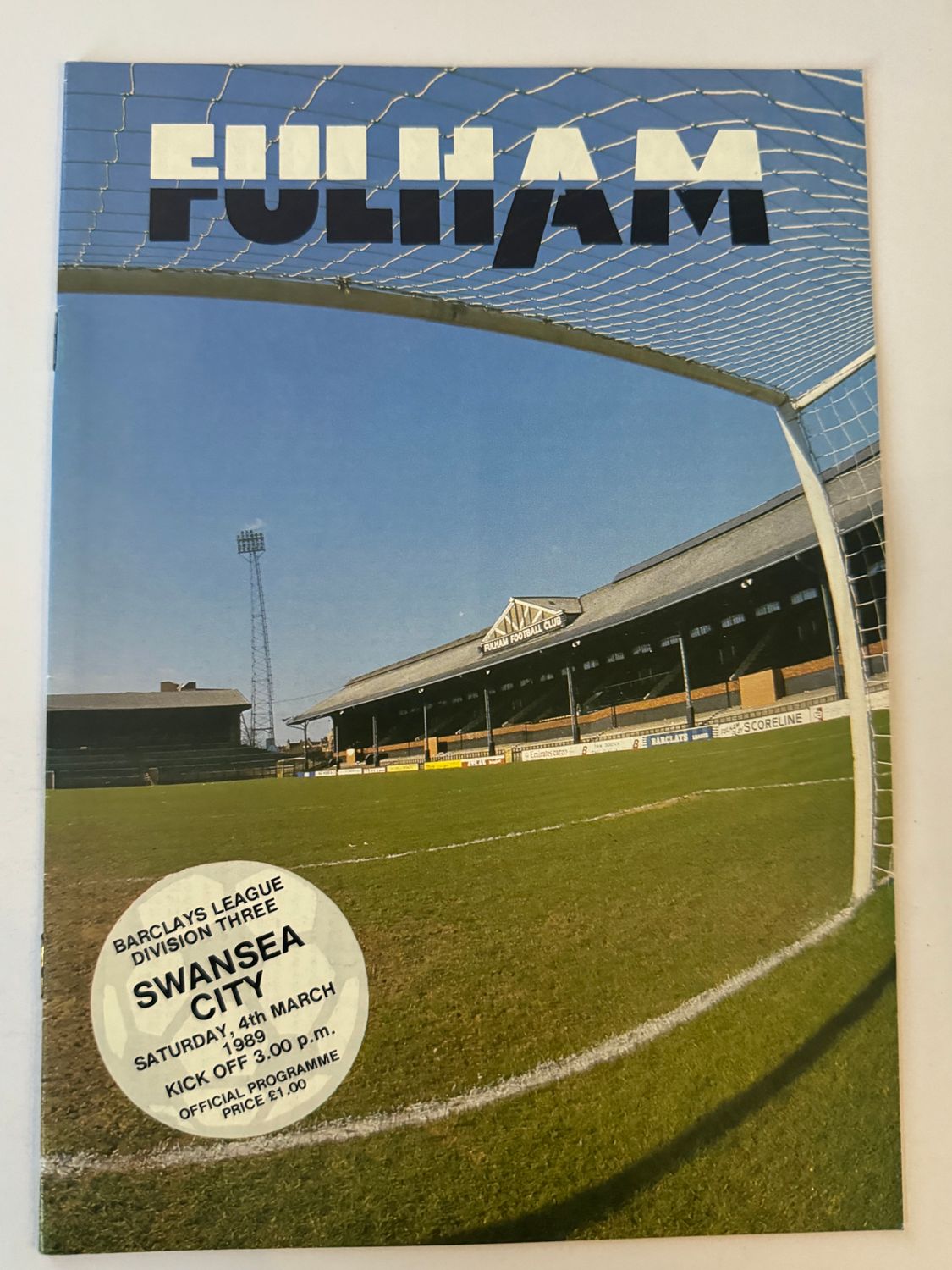 Fulham v Swansea City - 4/3/89