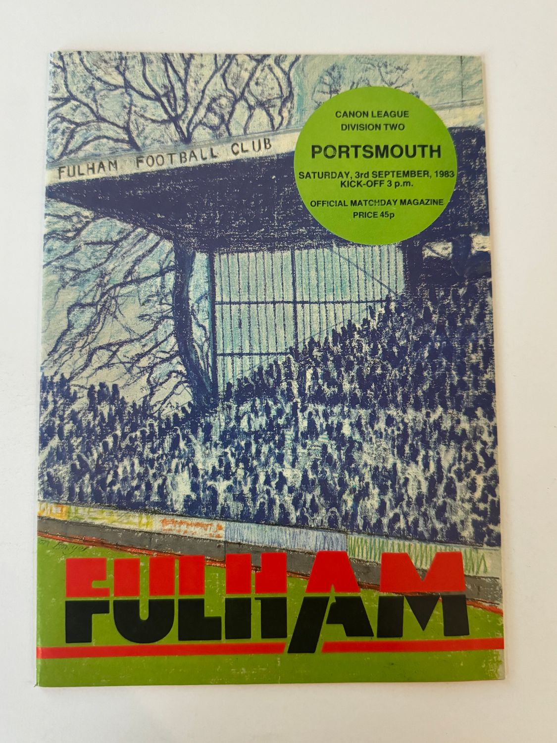 Fulham v Portsmouth  - 3/9/83