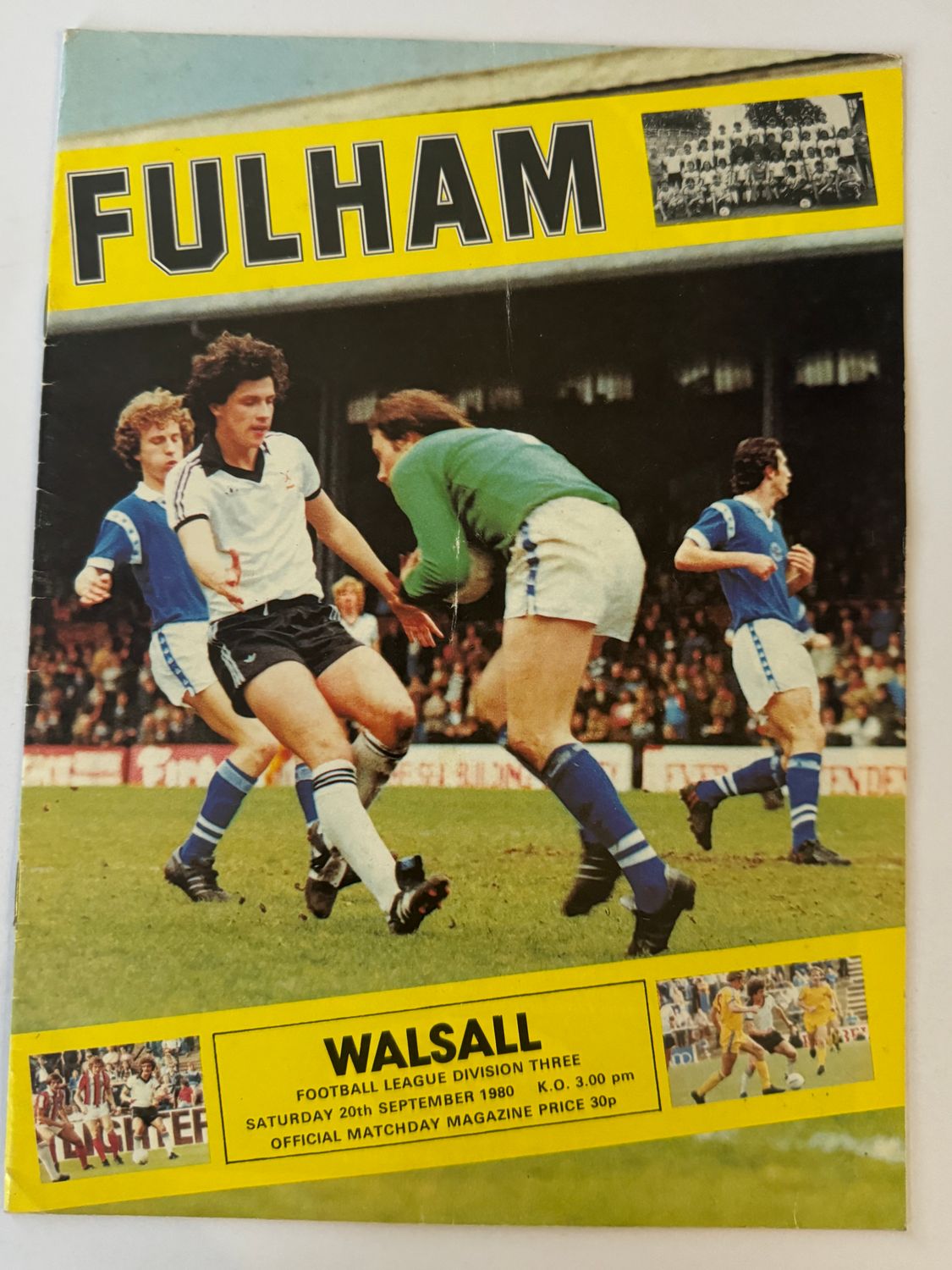 Fulham v Walsall - 20/9/80