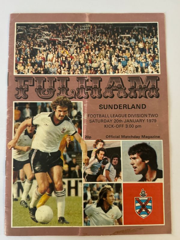 Fulham v Sunderland - 20/1/79