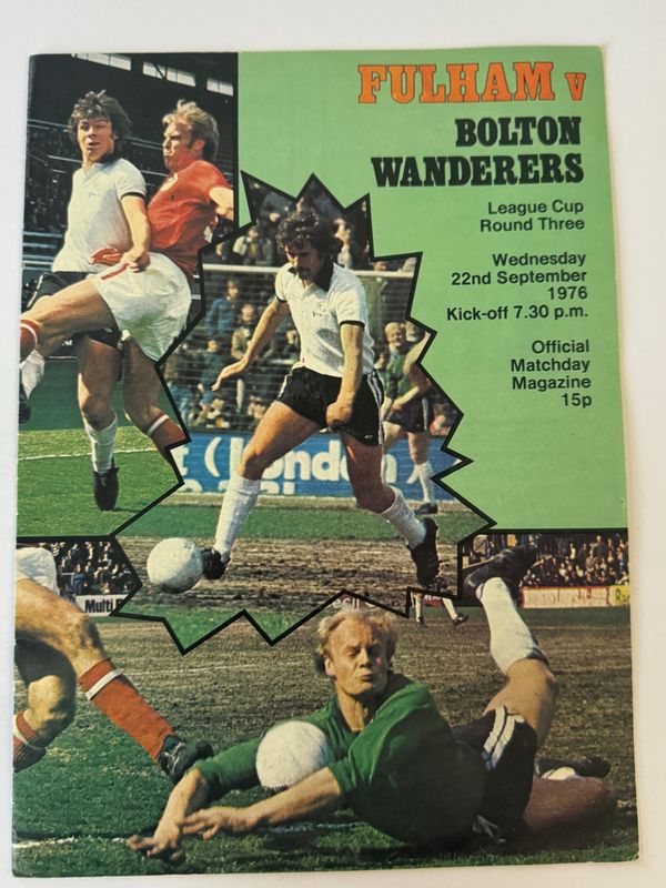 Fulham v Bolton Wanderers - 22/9/76