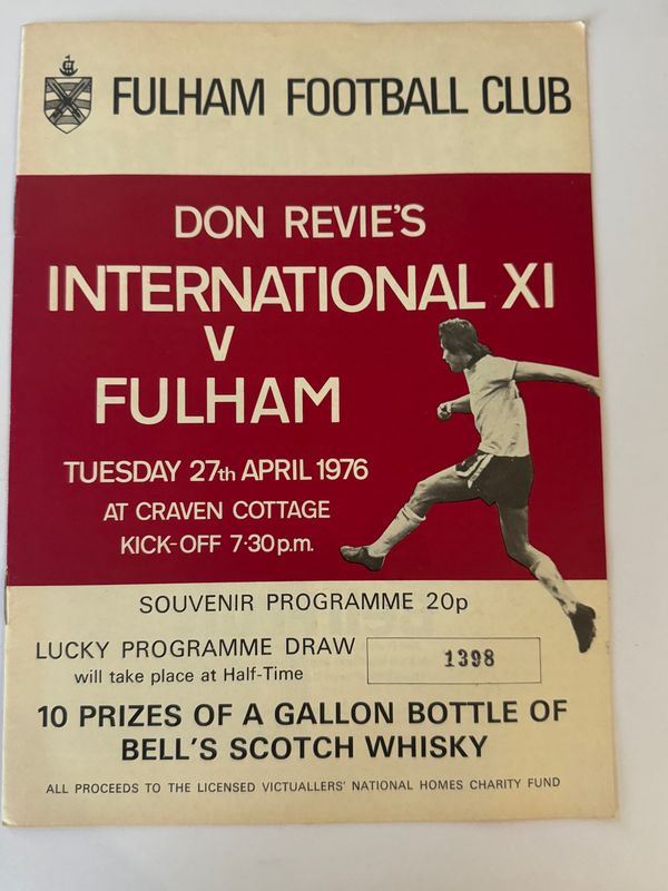 Fulham v Don Revie XI - 27/4/76