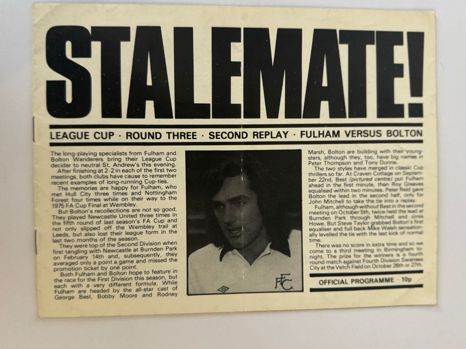 Fulham v Bolton Wanderers - 75/76