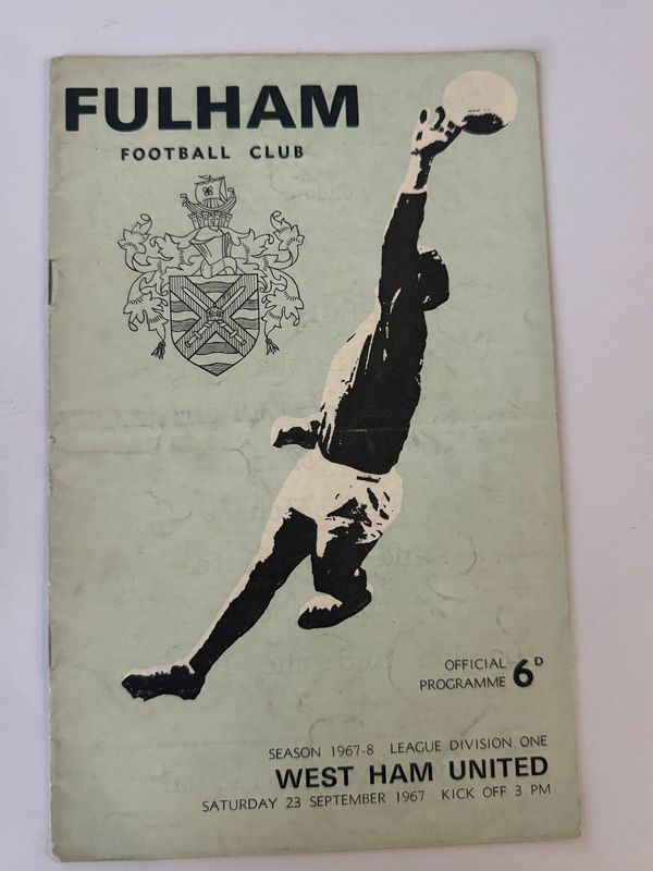 Fulham v West Ham United - 23/9/67