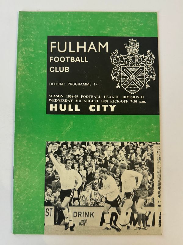 Fulham v Hull City - 21/8/68