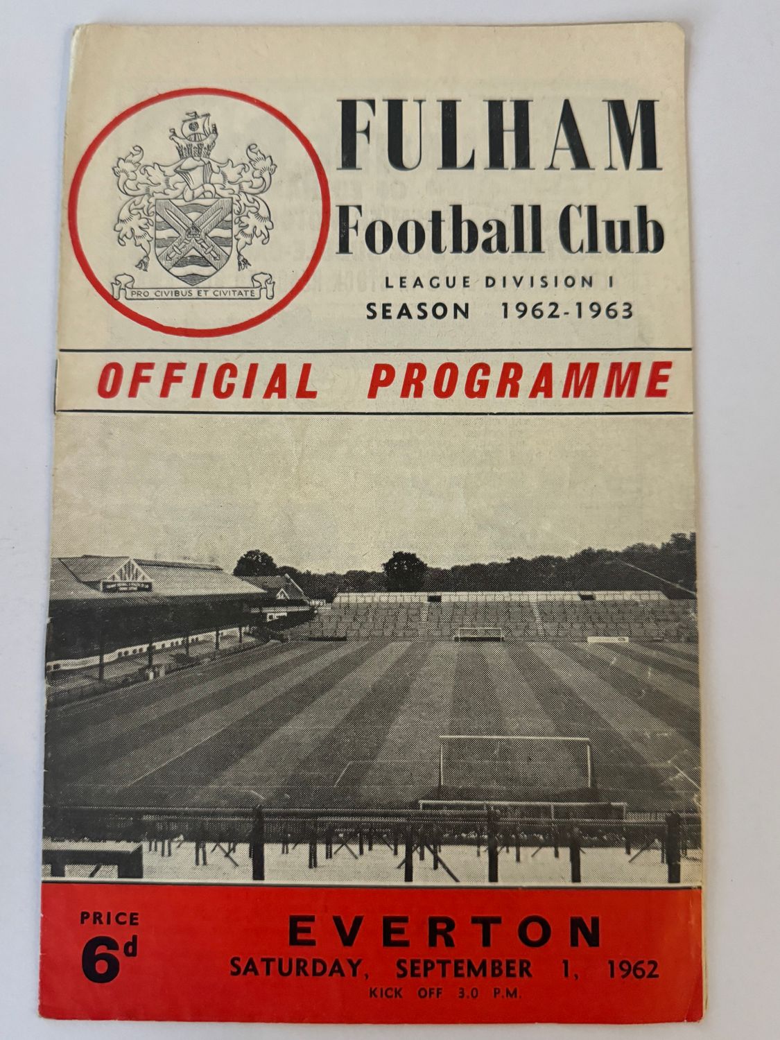 Fulham v Everton - 1/9/62