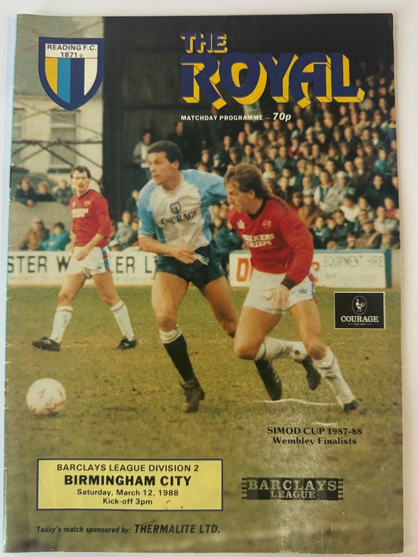 Reading v Birmingham City  -12/3/88