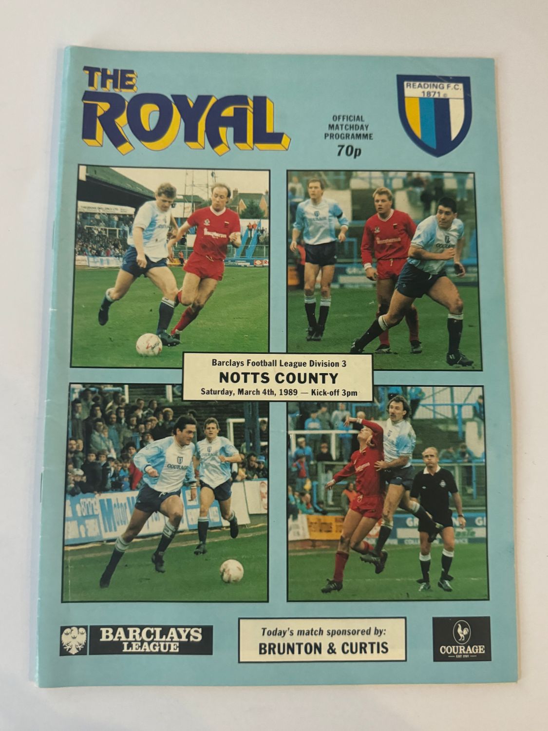 Reading v Notts County - 4/3/89