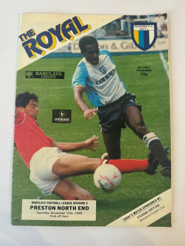 Reading v Preston North End - 12/11/88