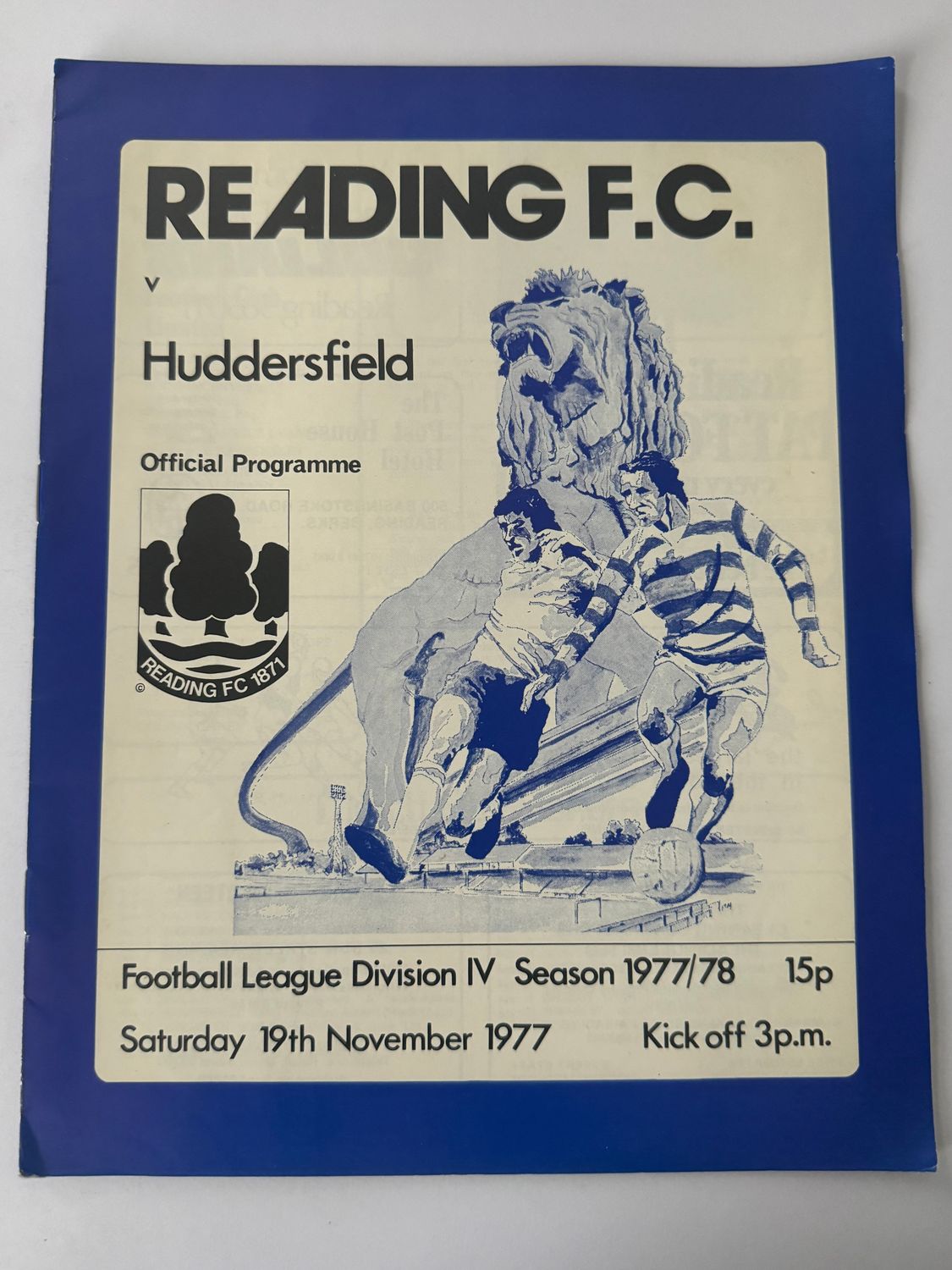 Reading v Huddersfield Town - 19/11/77