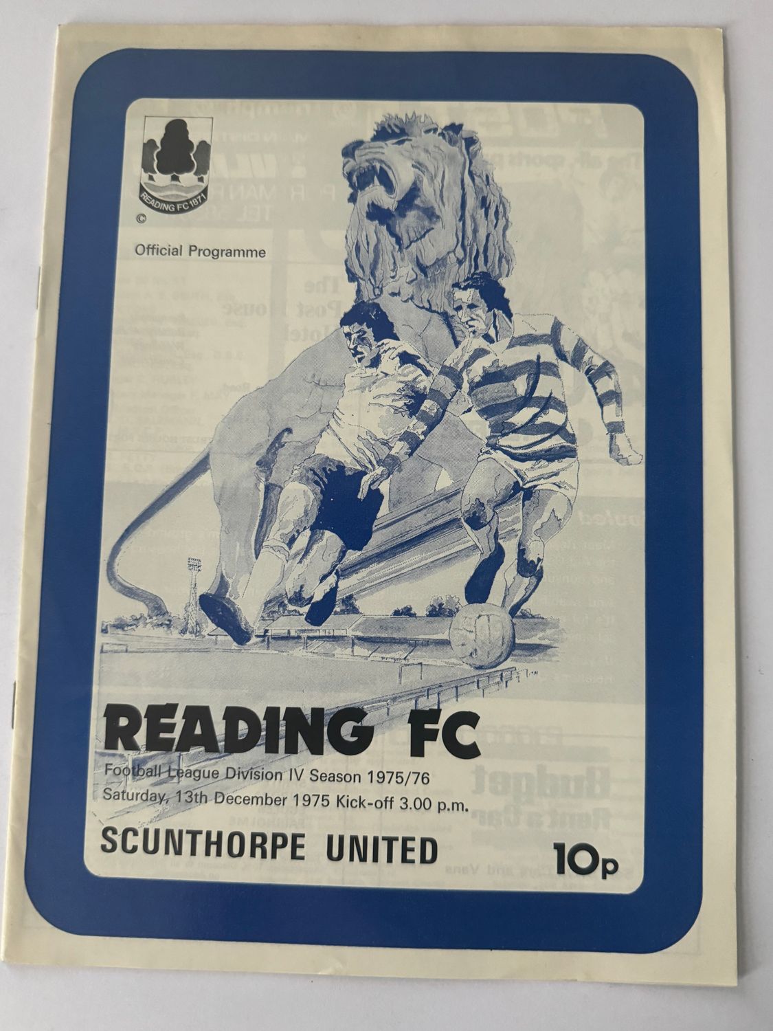 Reading v Scunthorpe United - 13/12/75