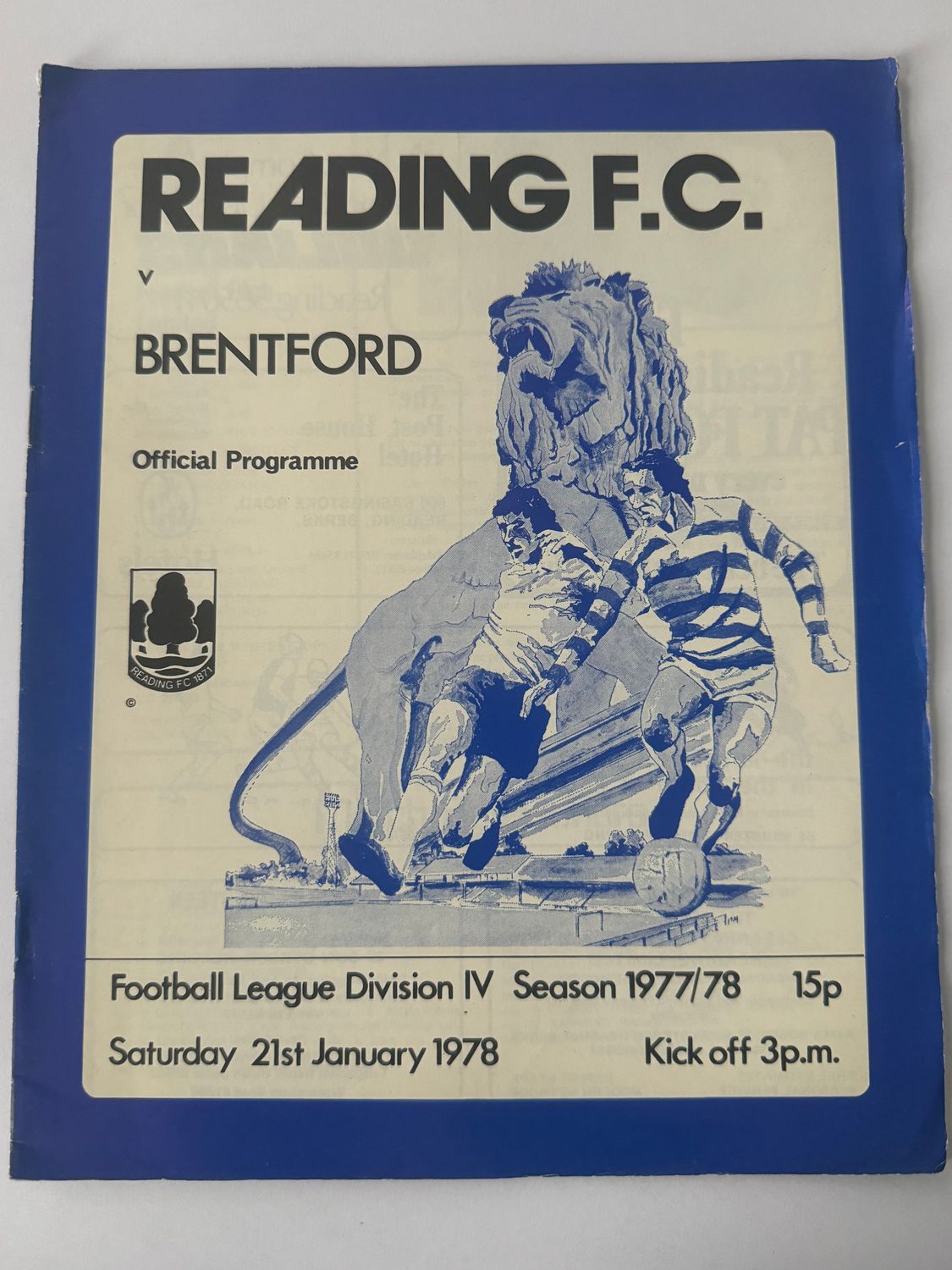 Reading v Brentford - 21/1/78