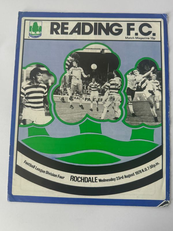 Reading v Rochdale - 23/8/78