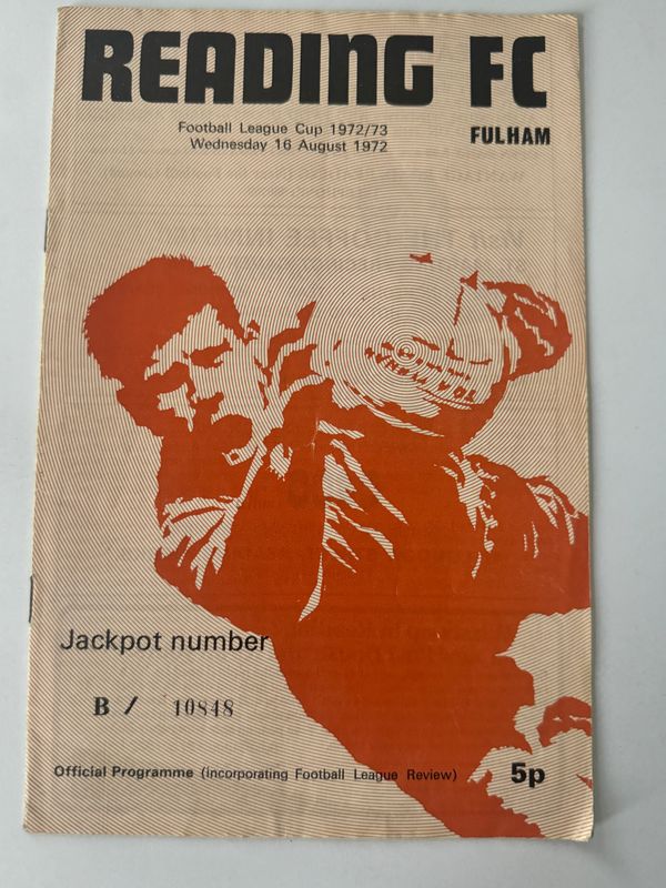 Reading v Fulham - 16/8/72
