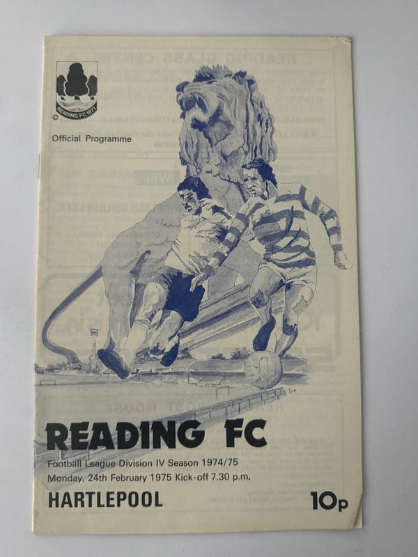 Reading v Hartlepool - 24/2/75