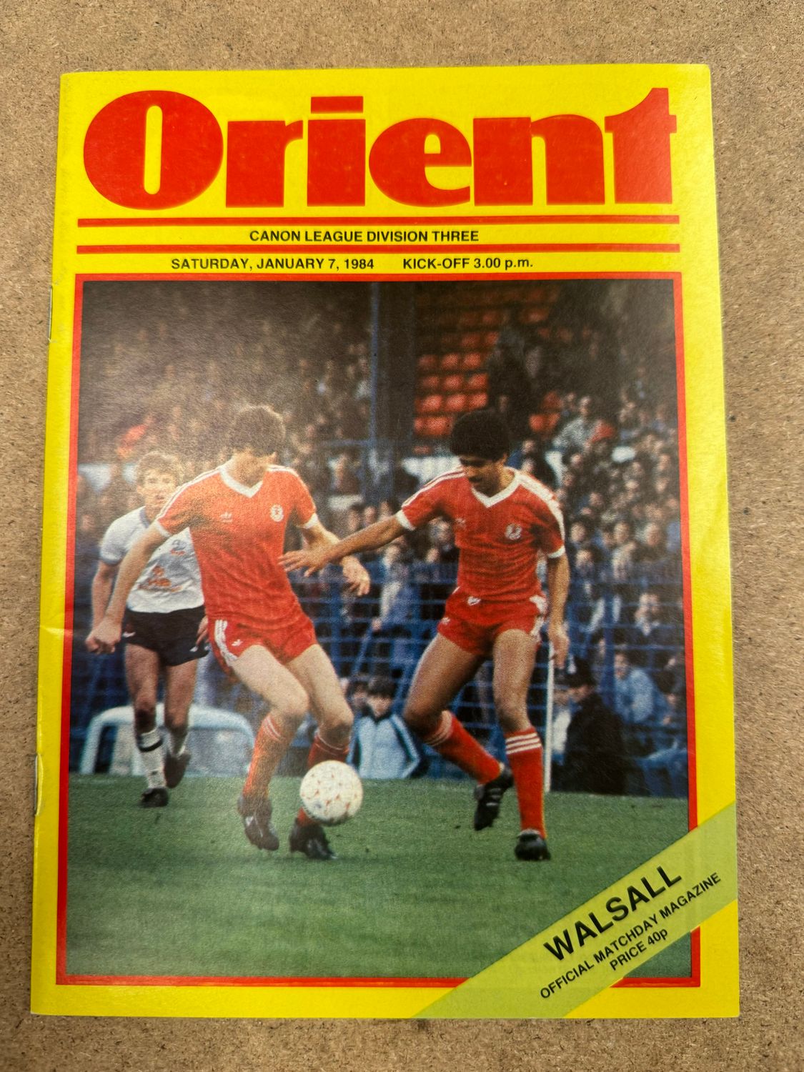 Leyton Orient v Walsall - 7/1/84