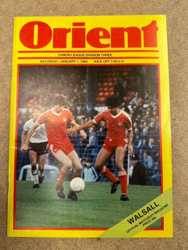 Leyton Orient v Walsall - 7/1/84