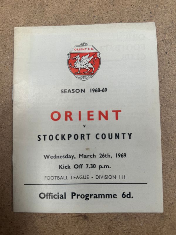 Leyton Orient v Stockport County - 26/3/69