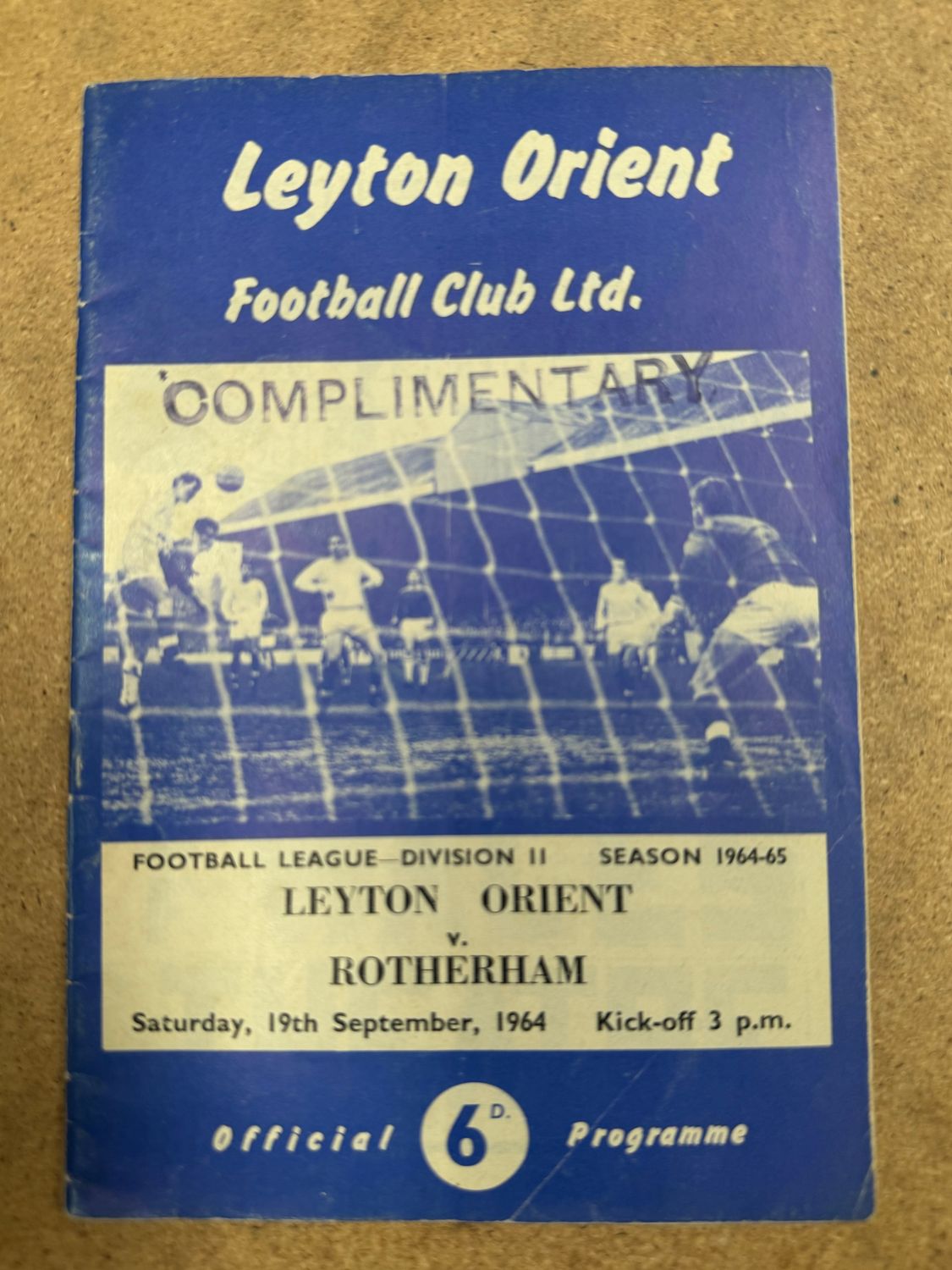 Leyton Orient v Rotherham United - 19/9/64