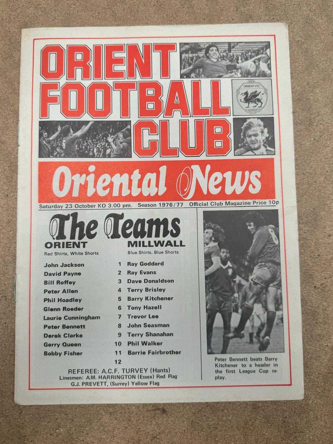 Leyton Orient v Millwall - 23/10/76