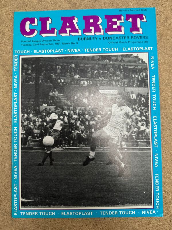 Burnley v Doncaster Rovers - 22/9/81
