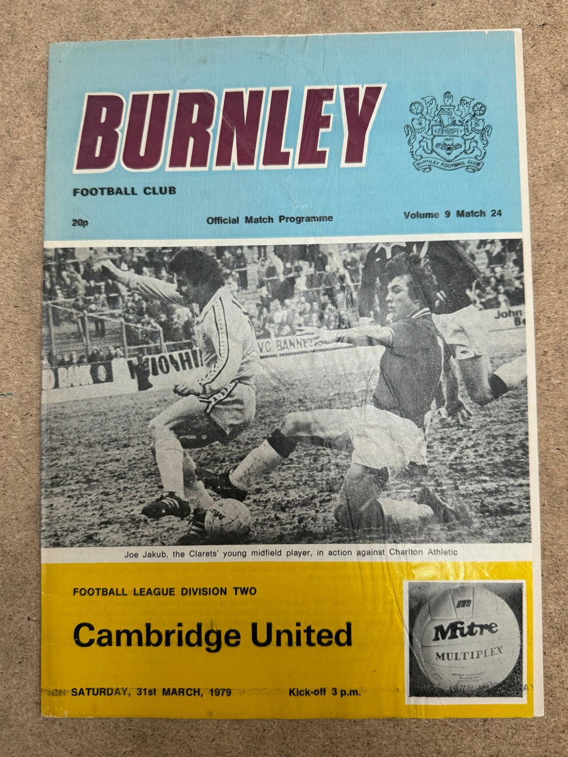 Burnley v Cambridge United - 31/3/79