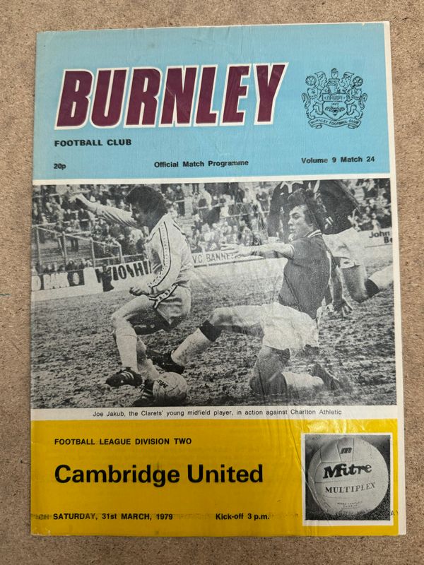 Burnley v Cambridge United - 31/3/79