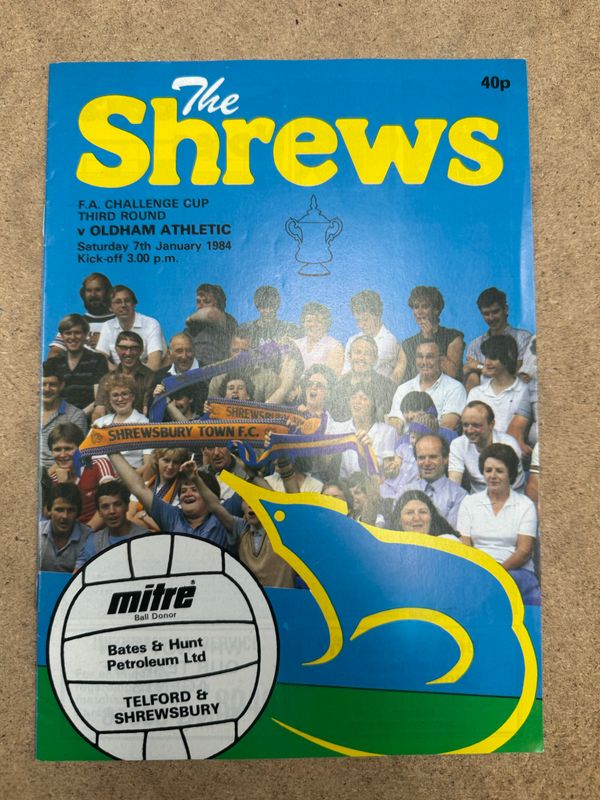 Shrewsbury Town v Oldham Athletic - 7/1/84