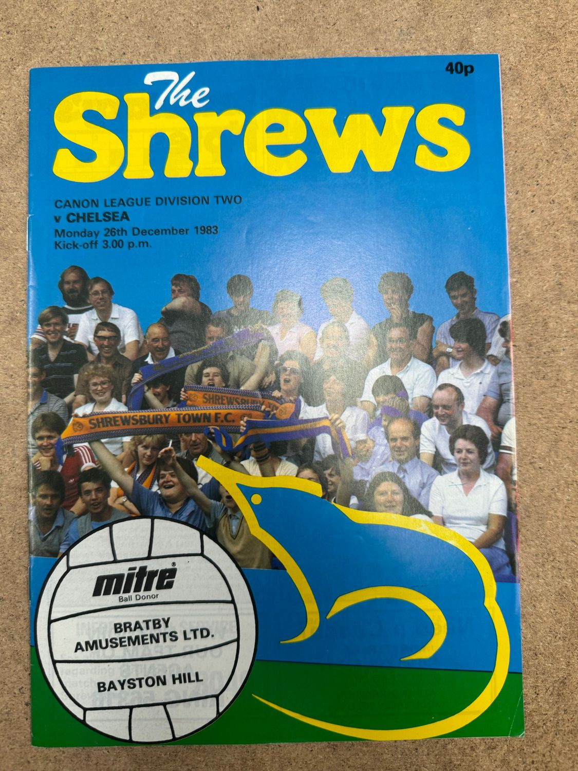 Shrewsbury Town v Chelsea - 26/12/83