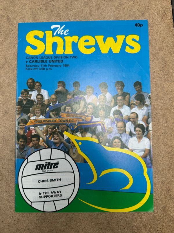 Shrewsbury Town v Carlisle United - 11/2/84