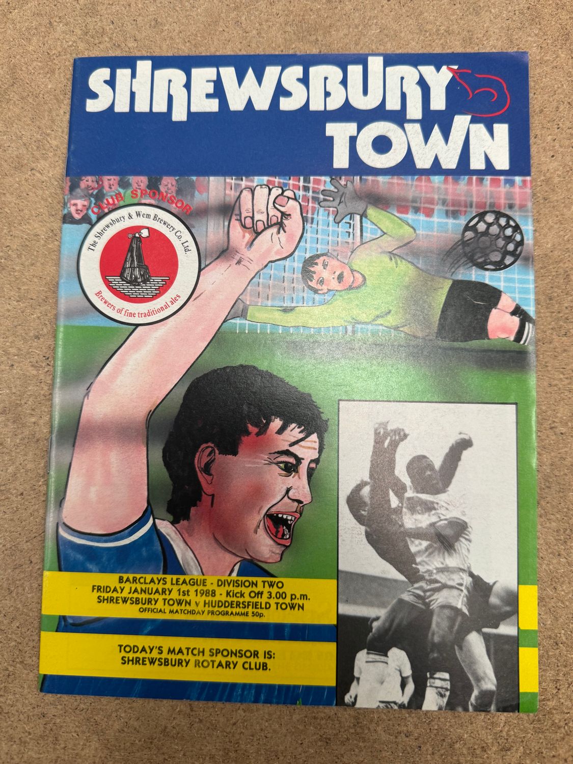 Shrewsbury Town v Huddersfield Town - 1/1/88