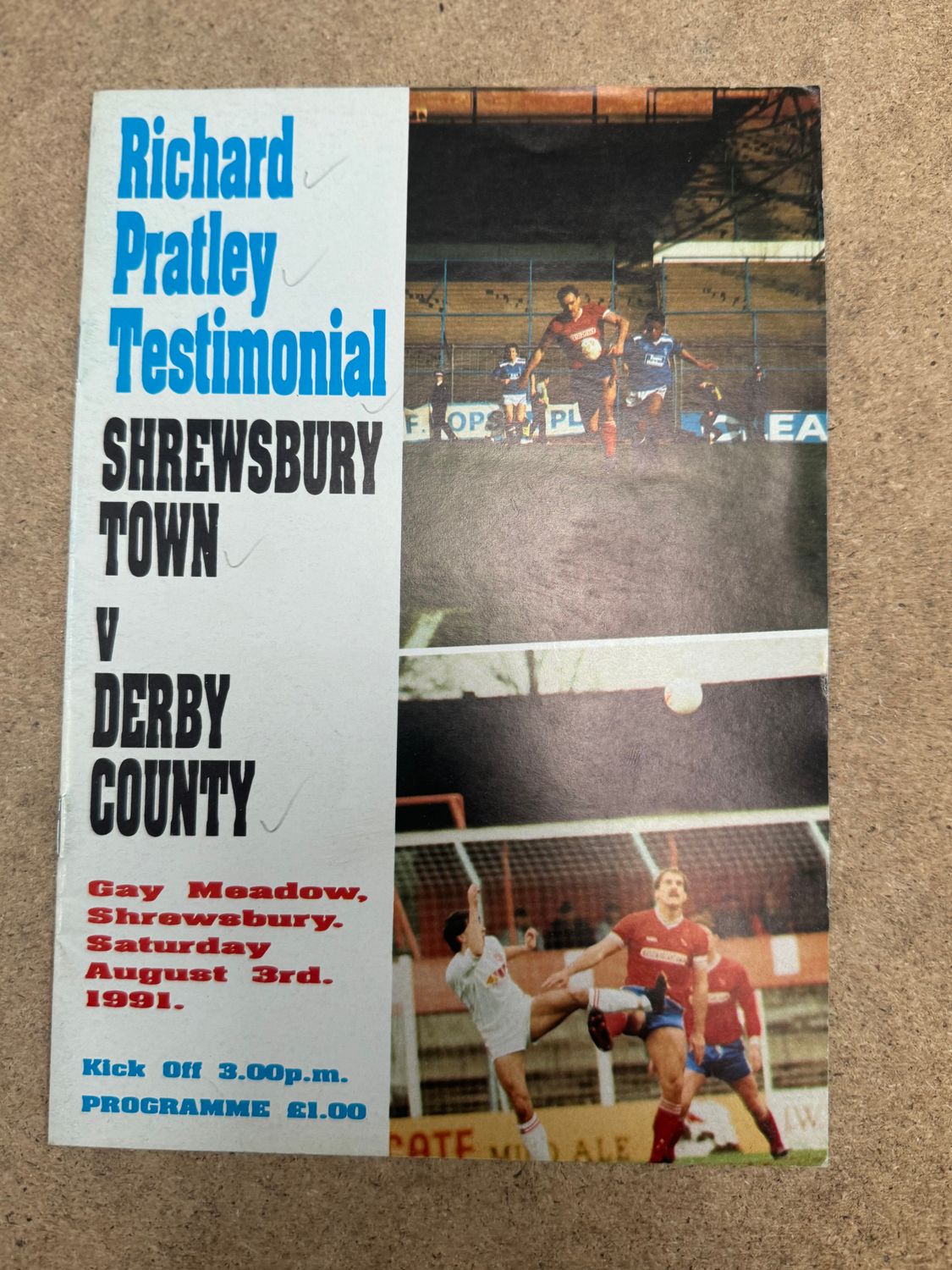 Shrewsbury Town v Derby County - 3/8/91