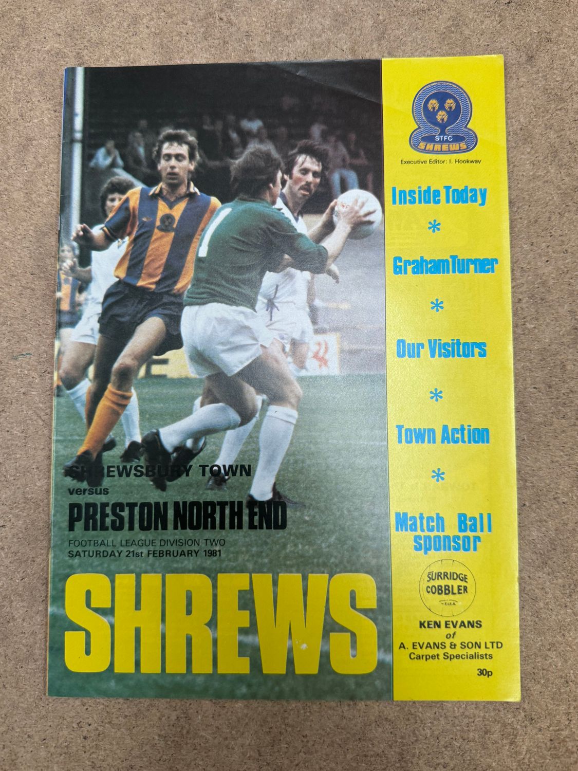 Shrewsbury Town v Preston North End - 21/2/81