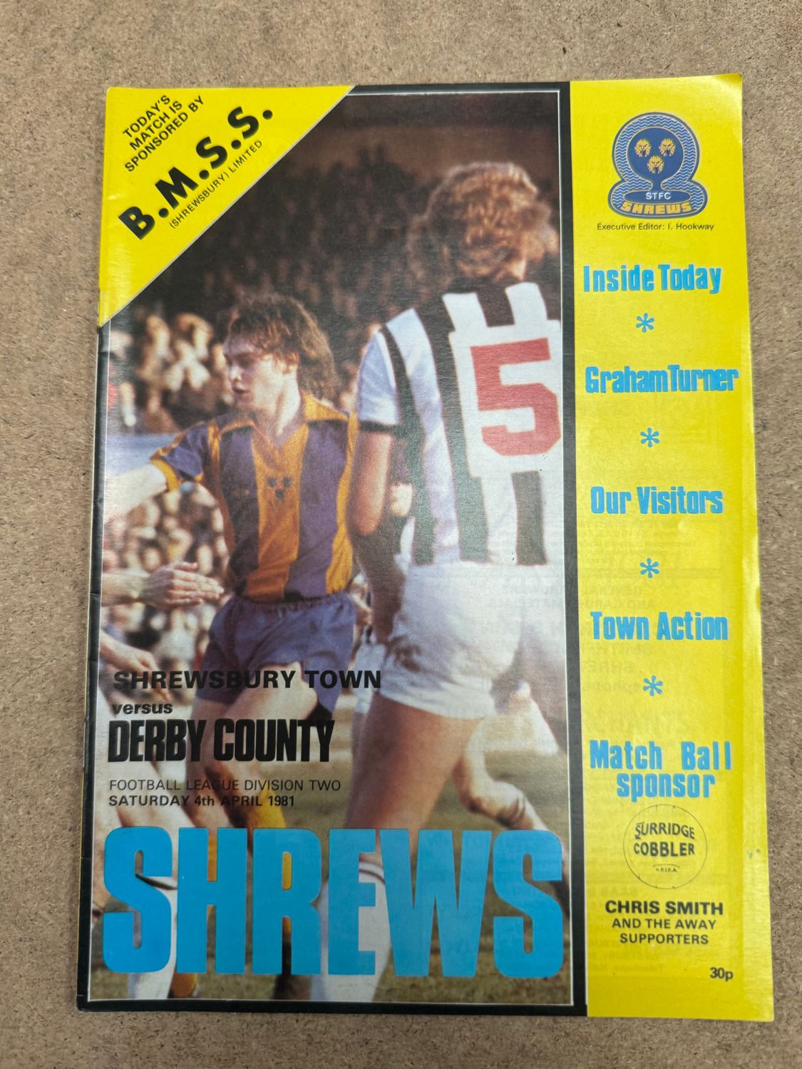 Shrewsbury Town v Derby County - 4/4/81