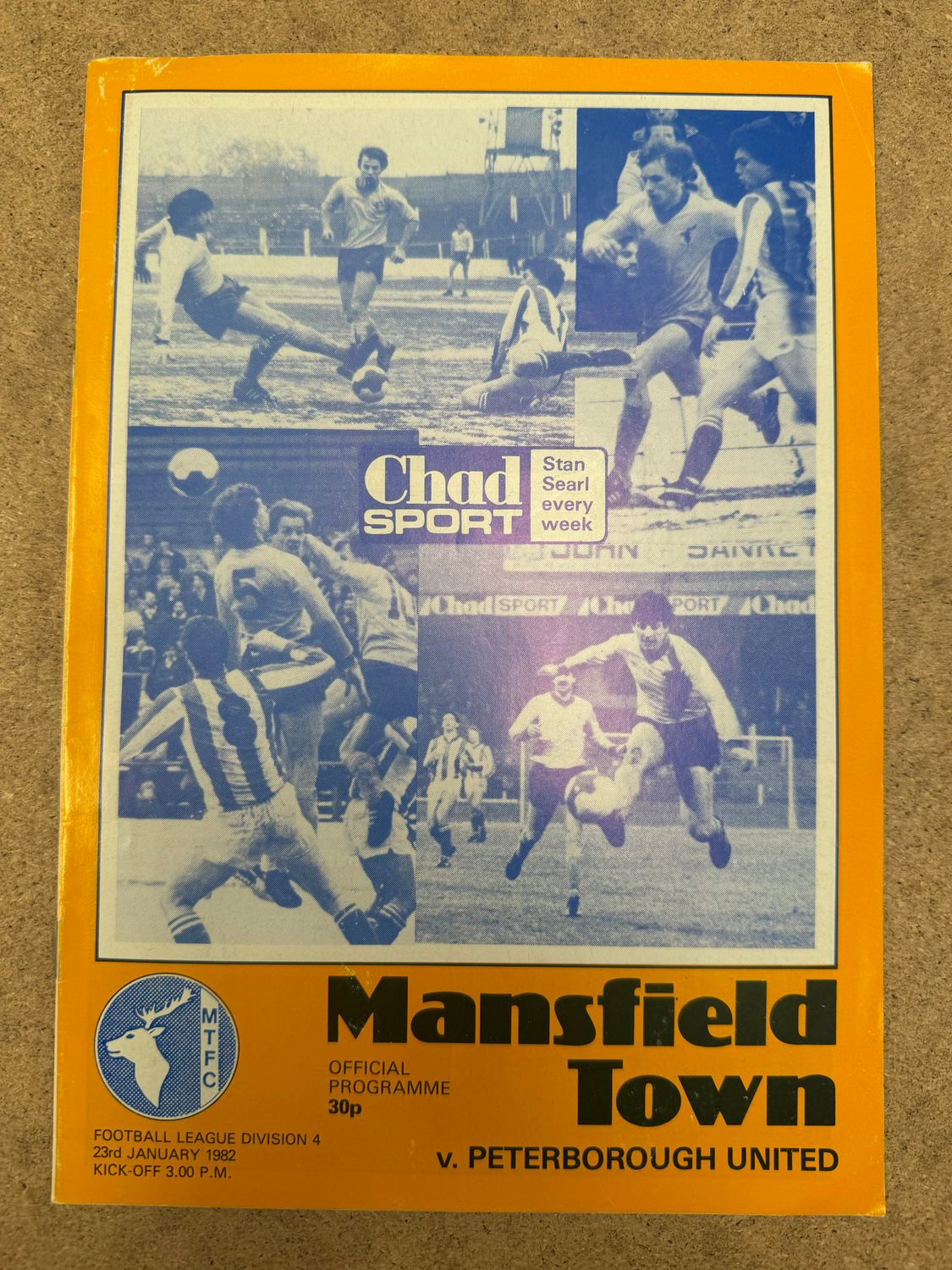 Mansfield Town v Peterborough United - 23/1/82