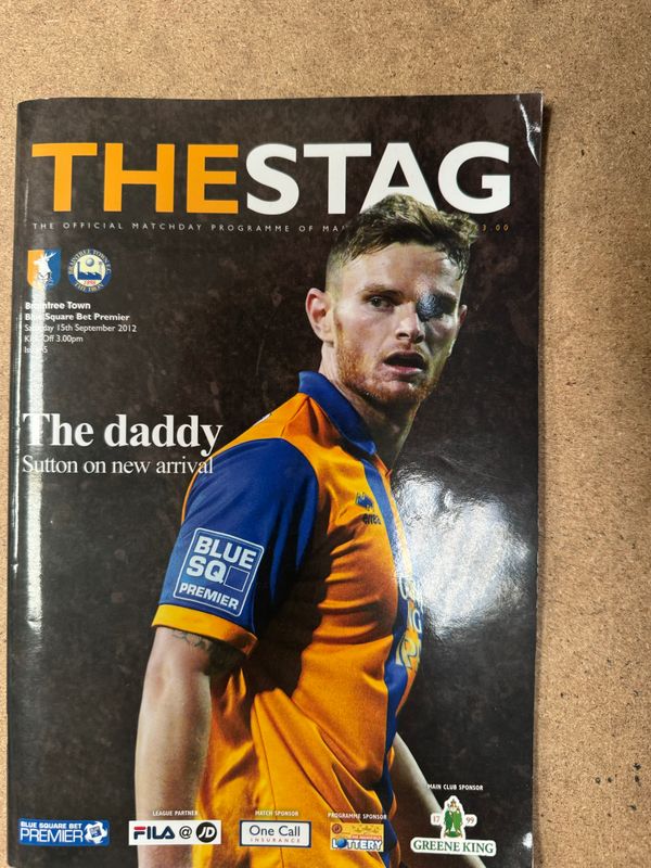 Mansfield Town v Braintree Town - 15/9/12