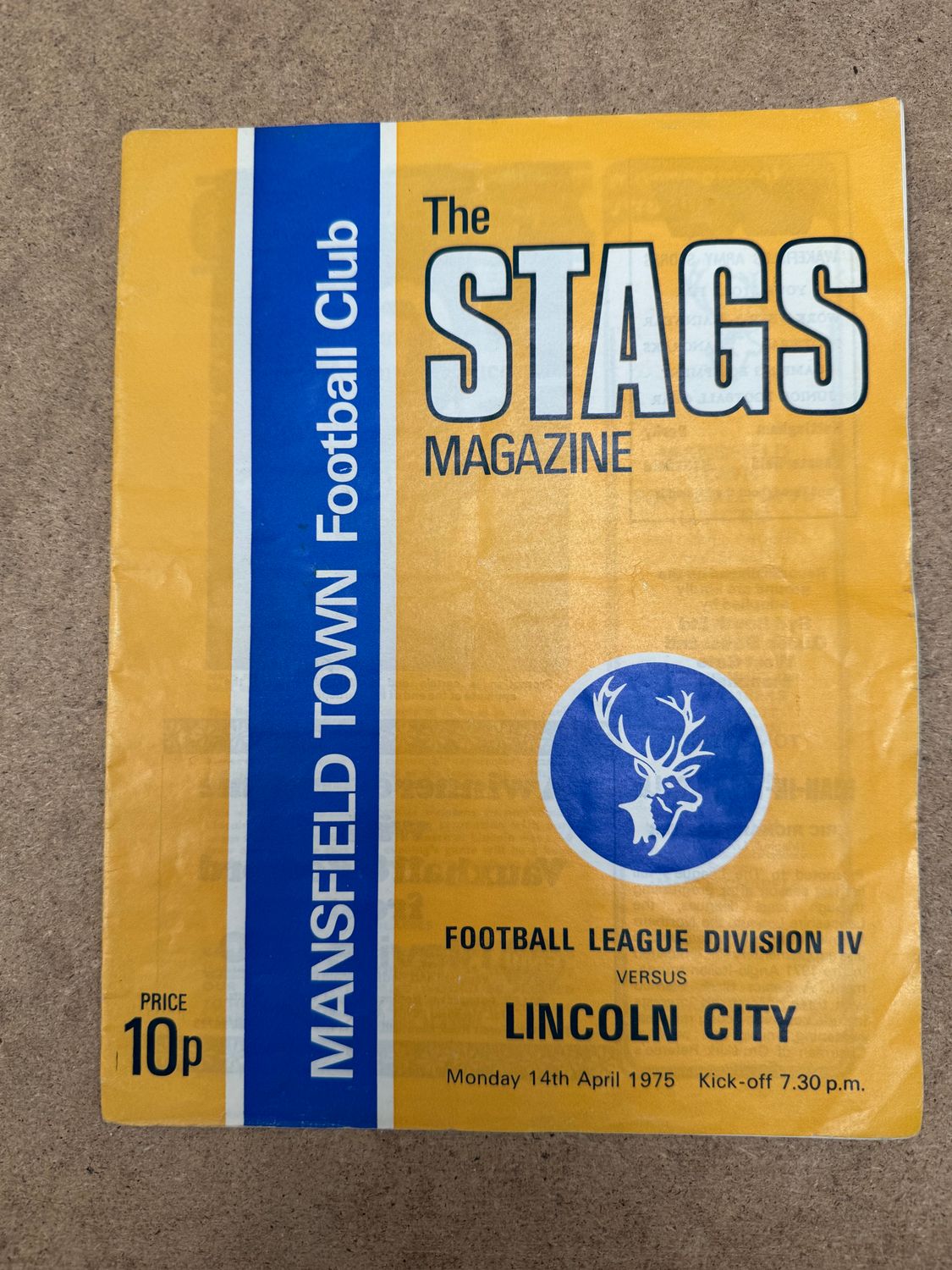 Mansfield Town v Lincoln City - 14/4/75