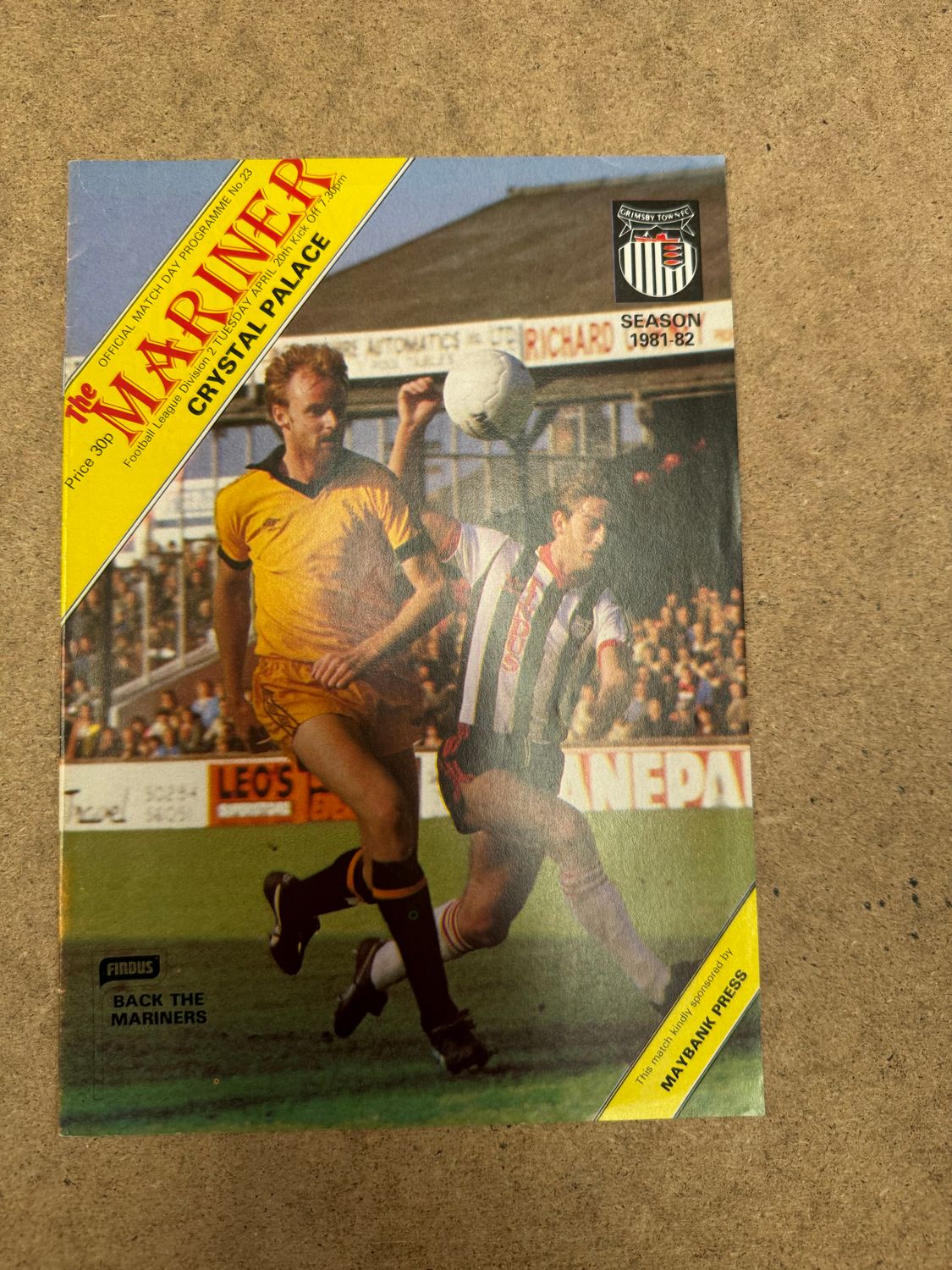 Grimsby Town v Crystal Palace - 20/4/82
