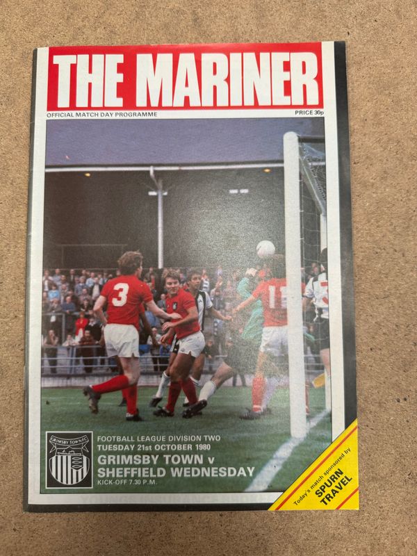 Grimsby Town v Sheffield Wednesday  - 21/10/80